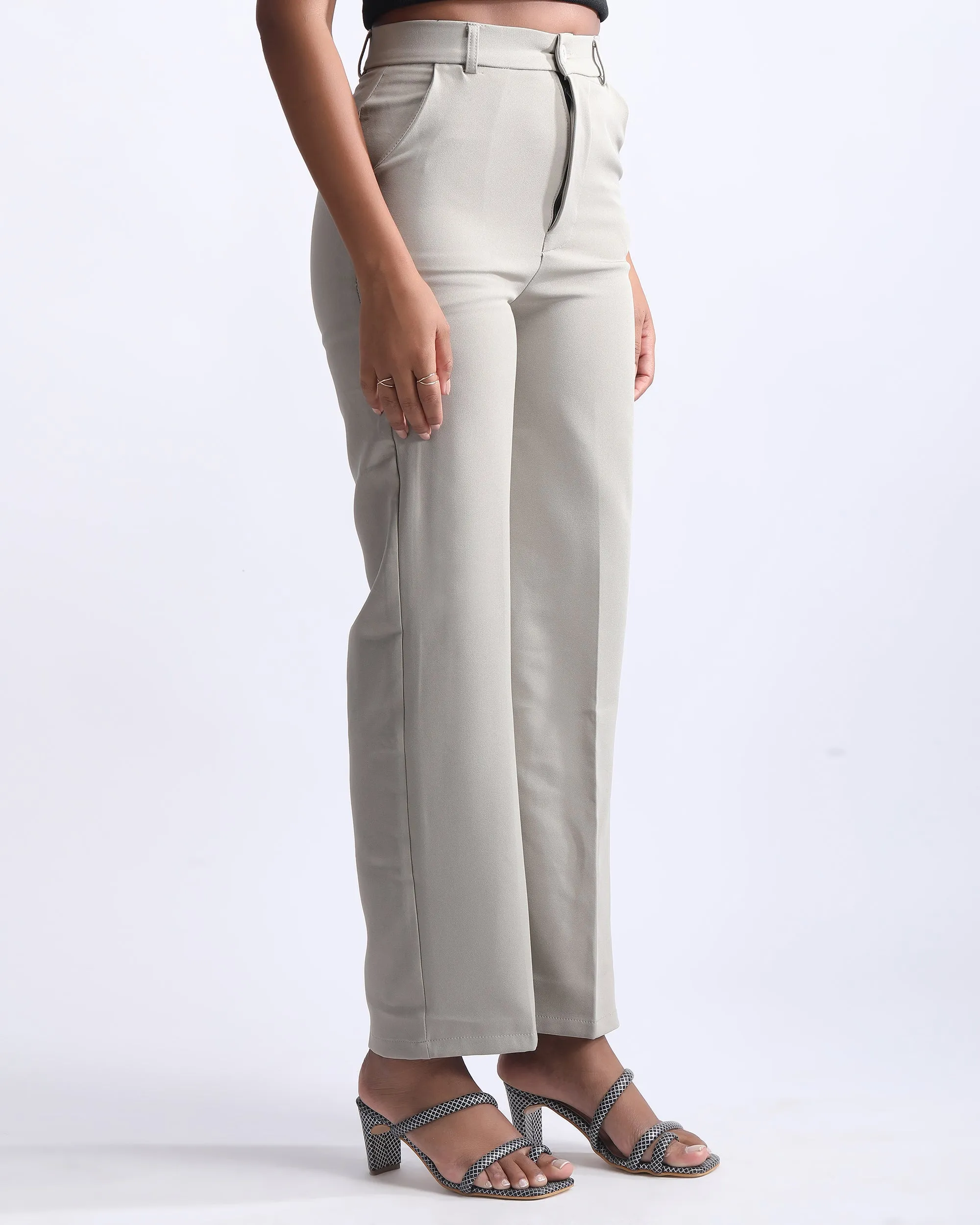 HIGH WAIST STRAIGHT FIT PANTS