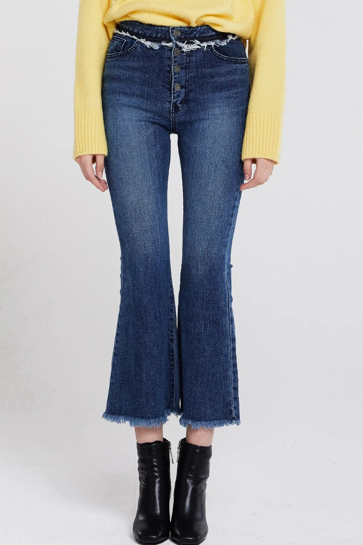 Holly Fringed Flare Jeans