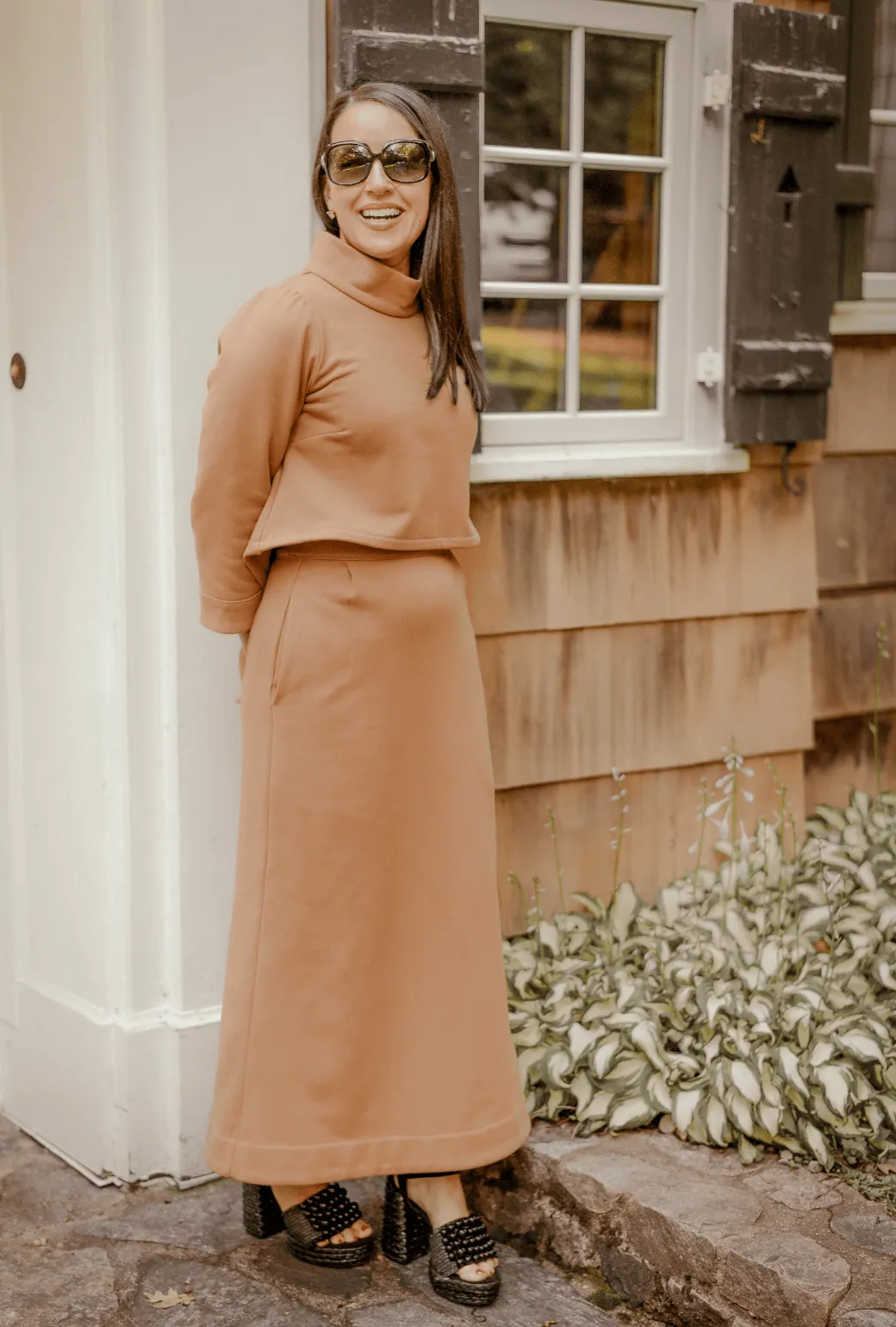 Hostess Skirt - Caramel Knit