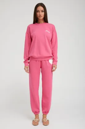 Hot Pink Heart Sweatpants