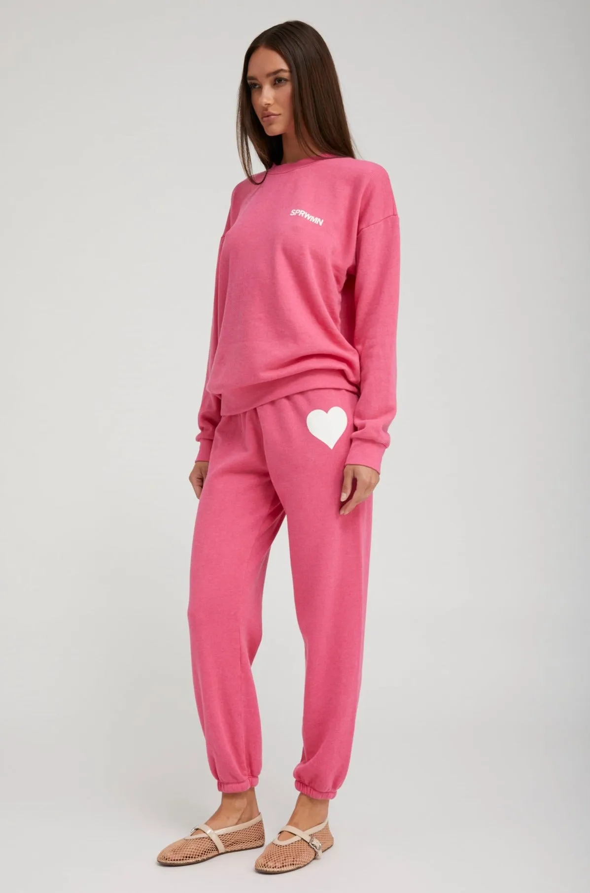 Hot Pink Heart Sweatpants