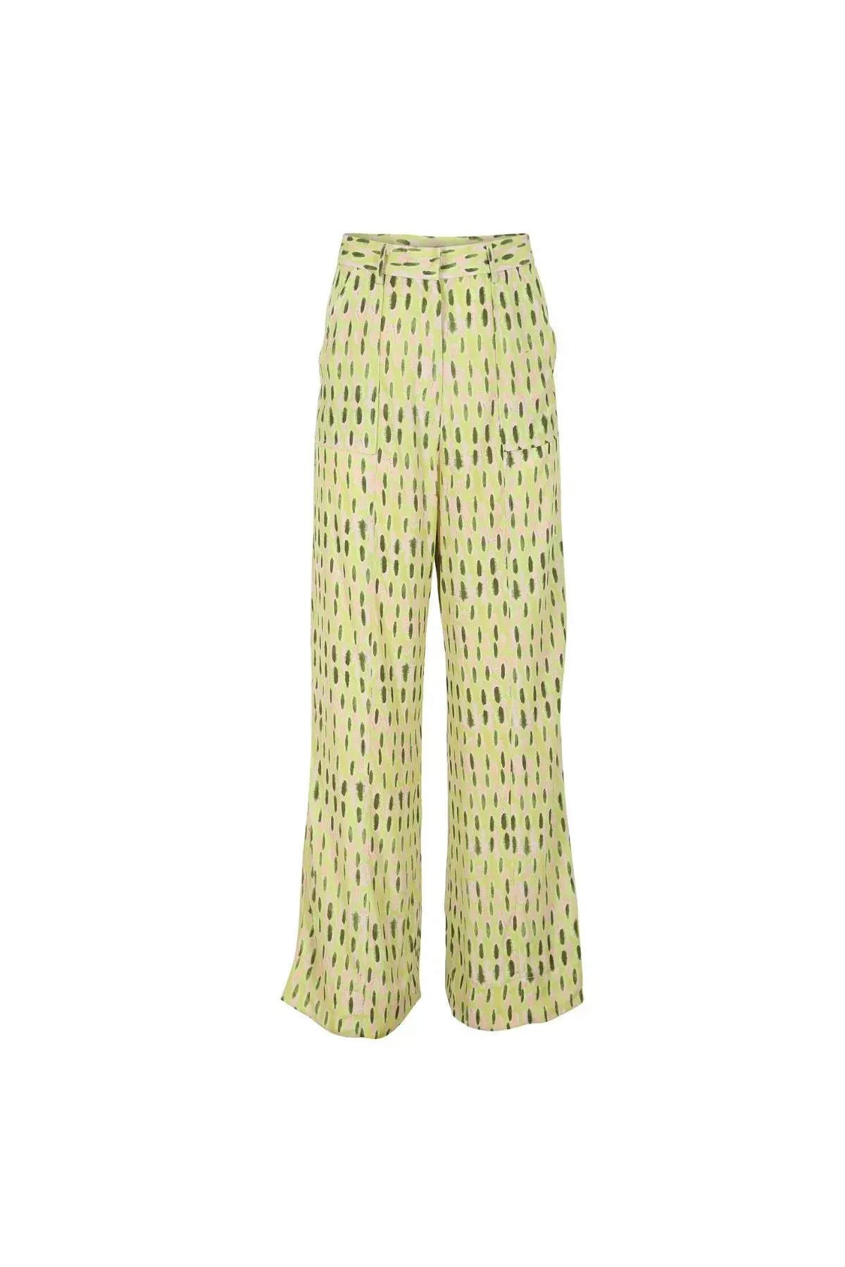 Ibiza Wide Leg Pants Lime