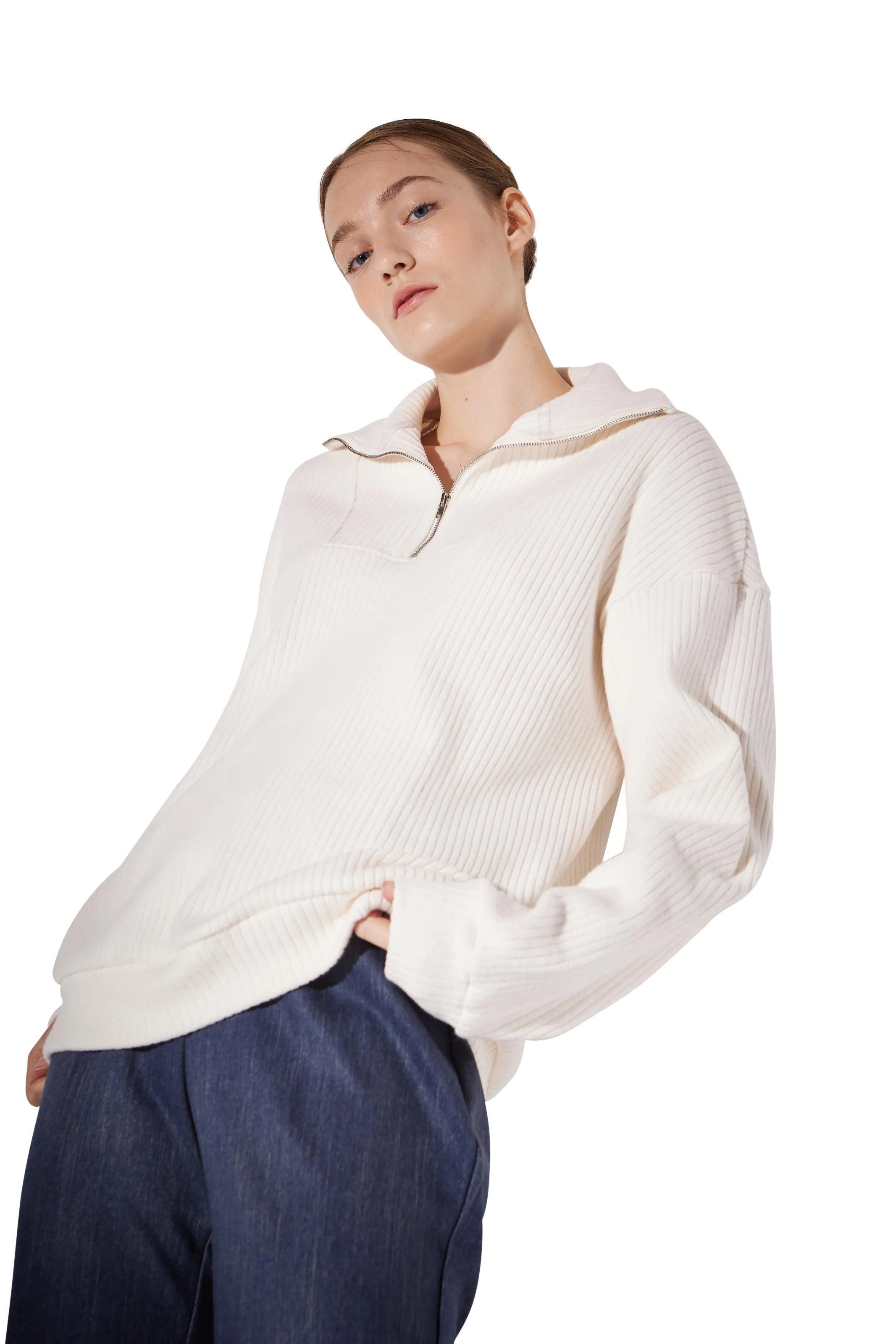 Ivory Golgi Soft Zip-Up