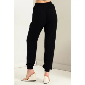 Janie Drawstring Jogger - Black