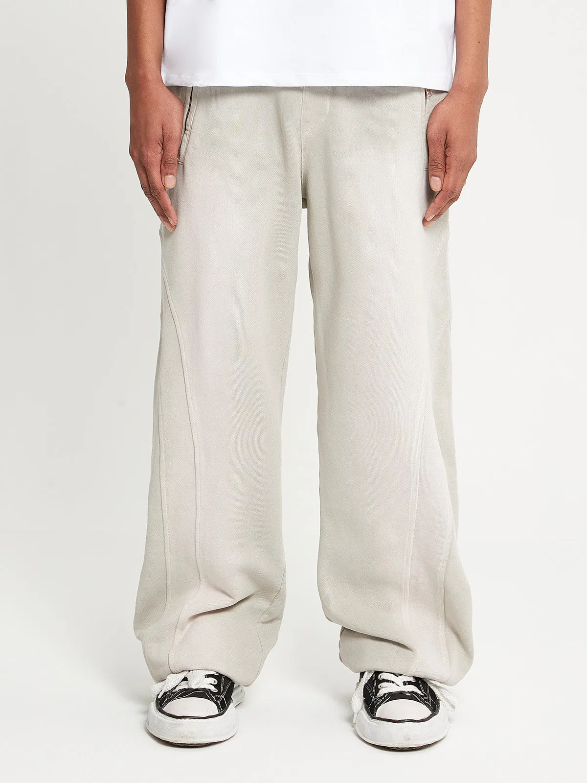 JOGGER PANTS - FADED CREAM