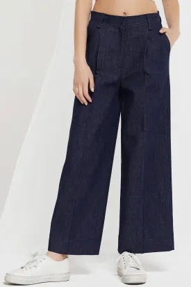 Kaia Wide Leg Raw Jeans