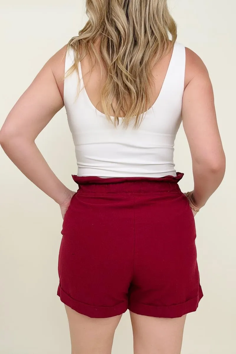 Knot Front Cropped Top and Shorts Set - Ships from The US