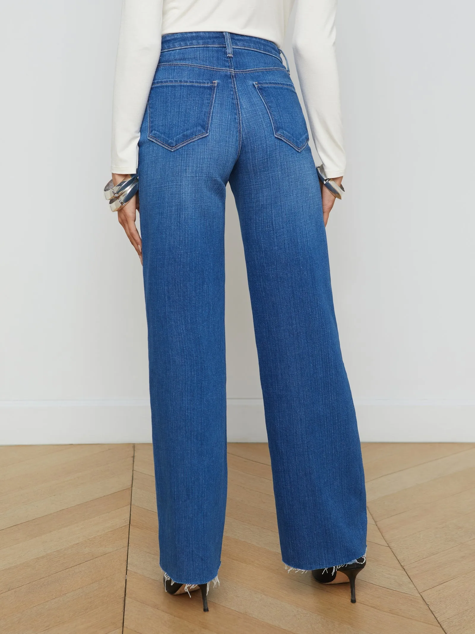 Scottie Wide Leg Jeans in Apollo - High Waist, Vintage Style Denim