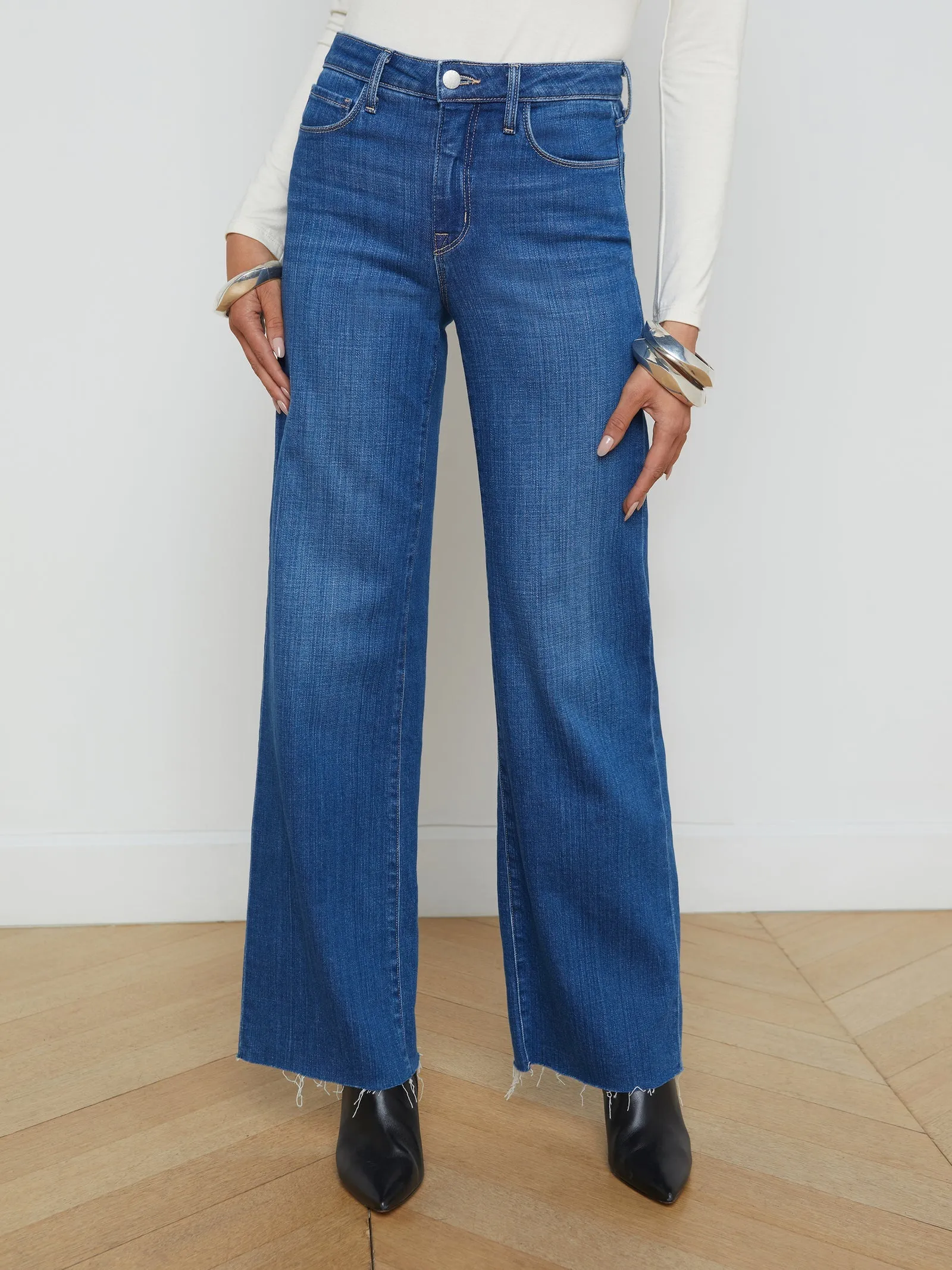 Scottie Wide Leg Jeans in Apollo - High Waist, Vintage Style Denim