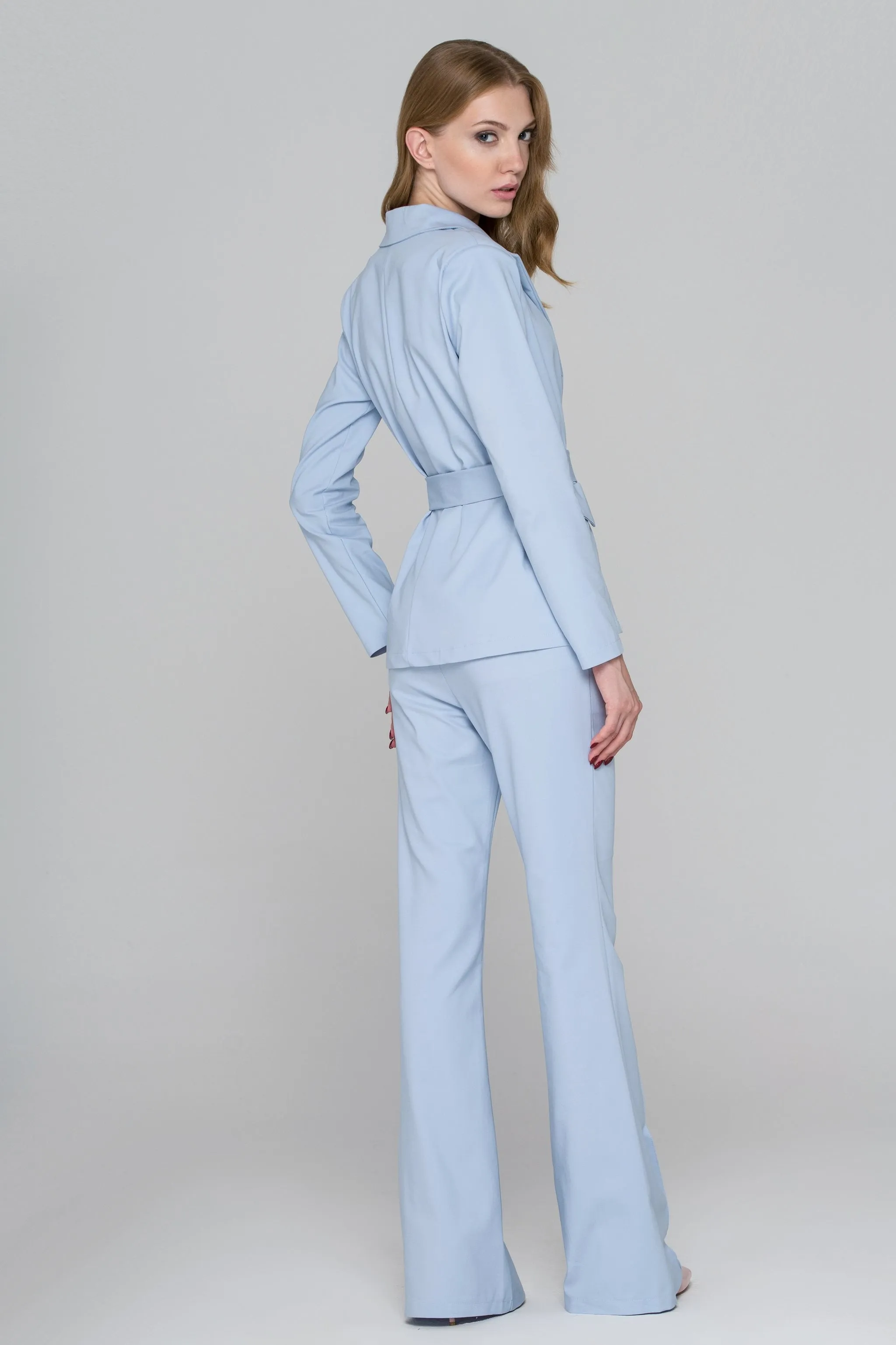 Light Blue Flared Pantsuit