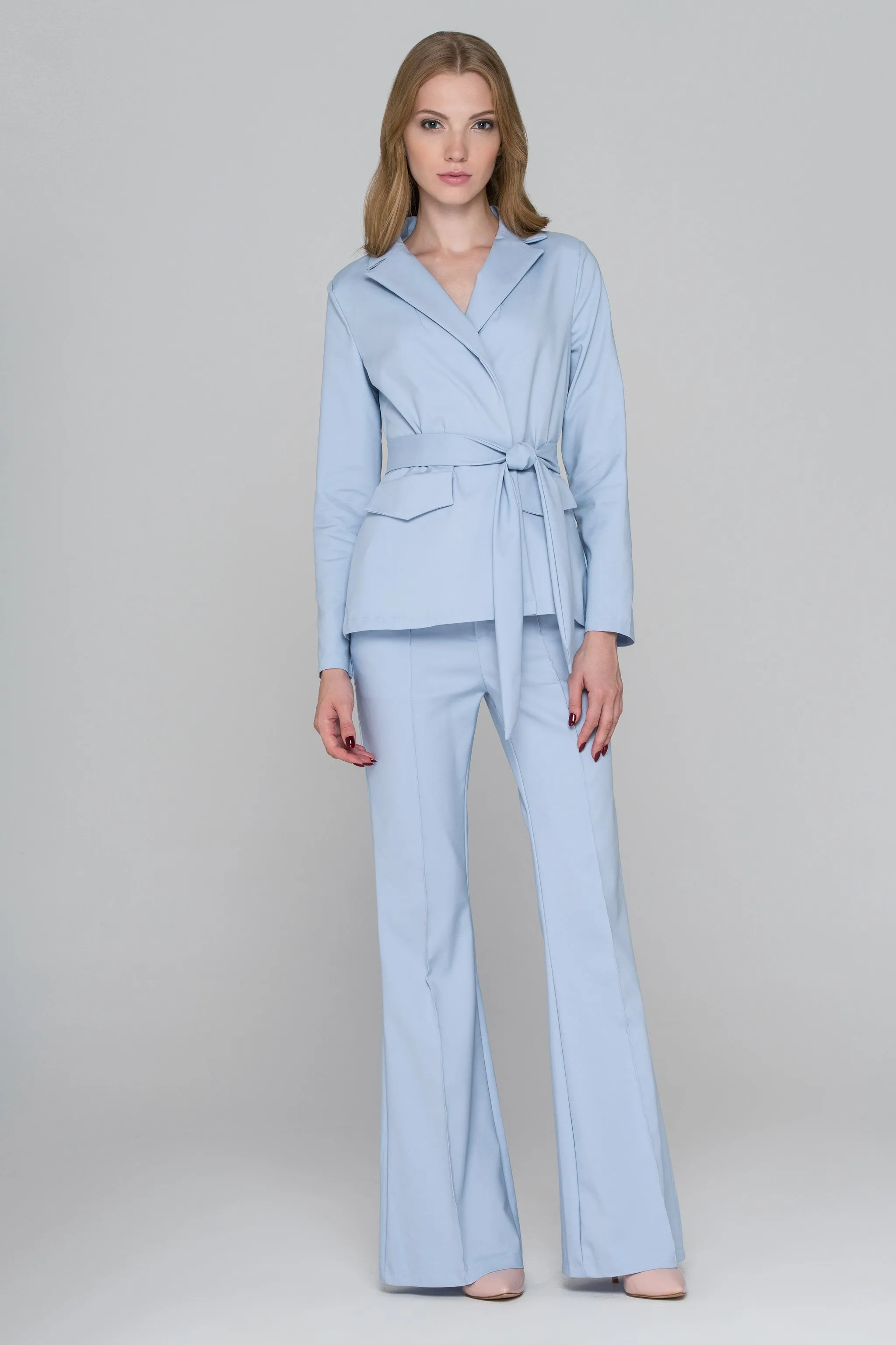 Light Blue Flared Pantsuit