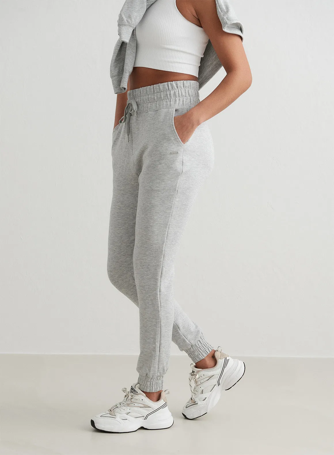 Light Grey Melange Comfy Sweatpants