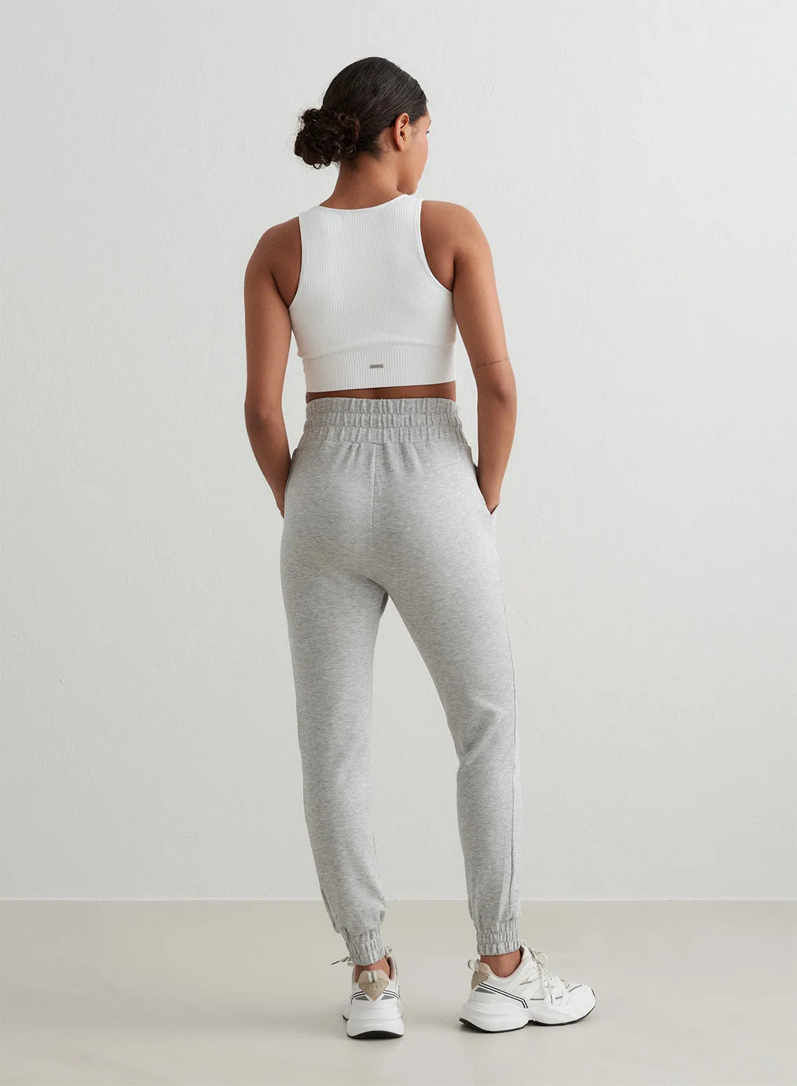 Light Grey Melange Comfy Sweatpants