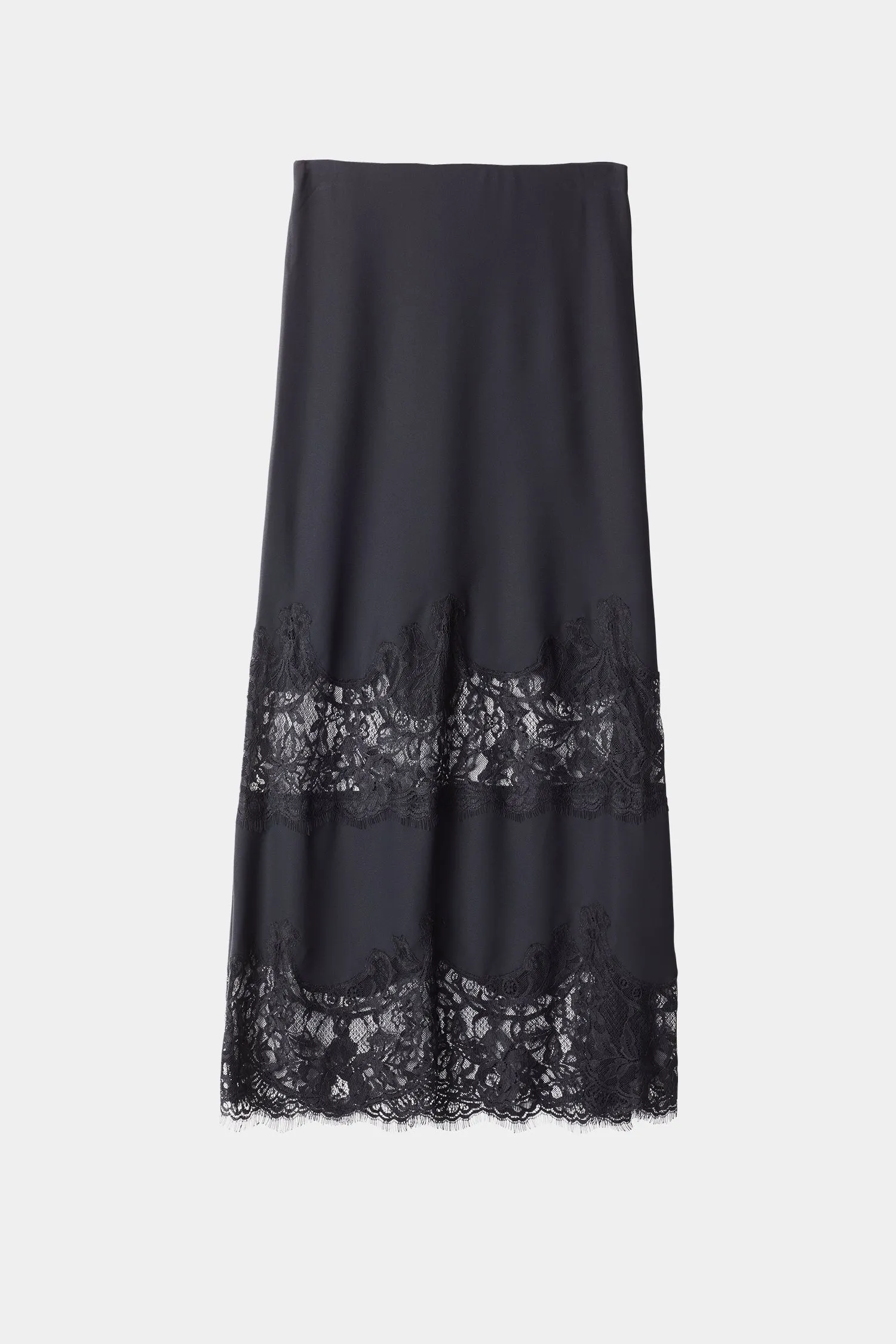 MAGDA LACE SKIRT - BLACK