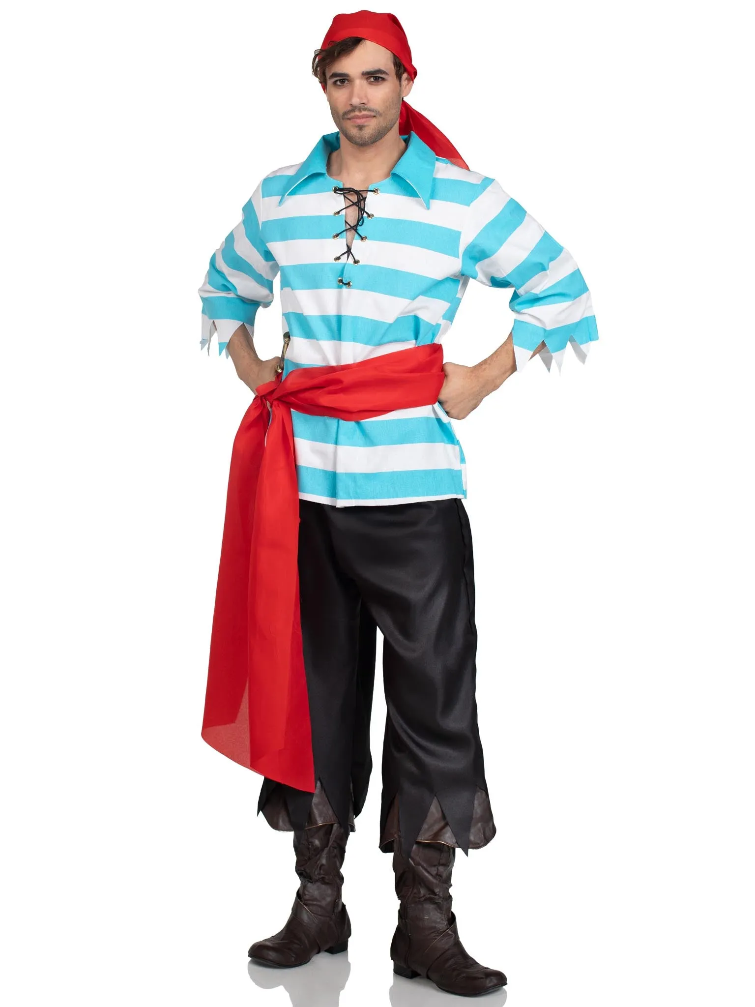 Men's 4 PC Pillaging Pirate Costume