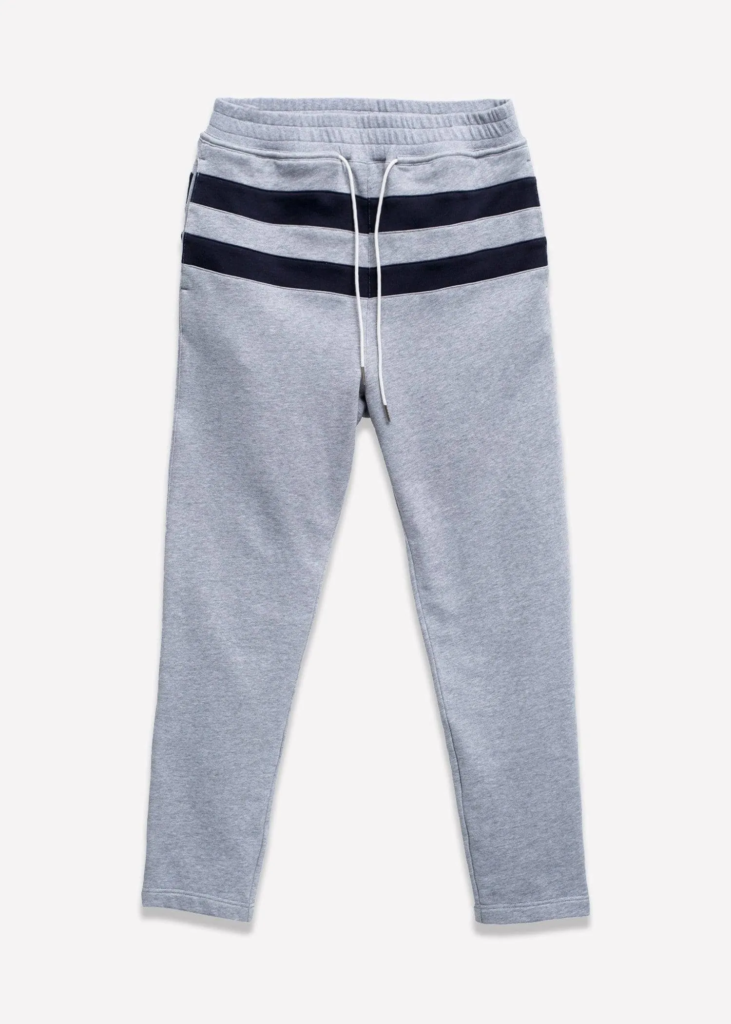 Men's Stripe Sweatpants in Heather Grey