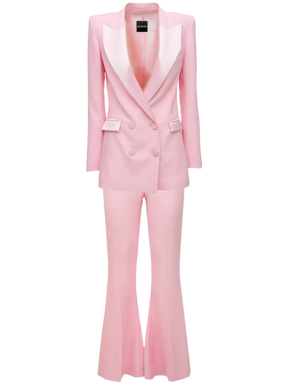 MILY Blazer & Flared Pants Set in Pink