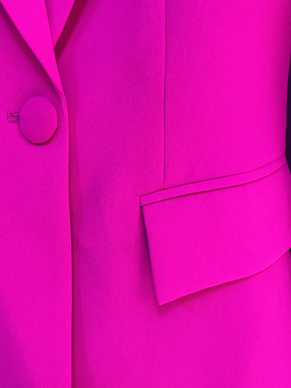 NAOMA Blazer & Flared Pants Set in Fuchsia