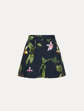 Orchid Cotton Poplin Wide Leg Shorts