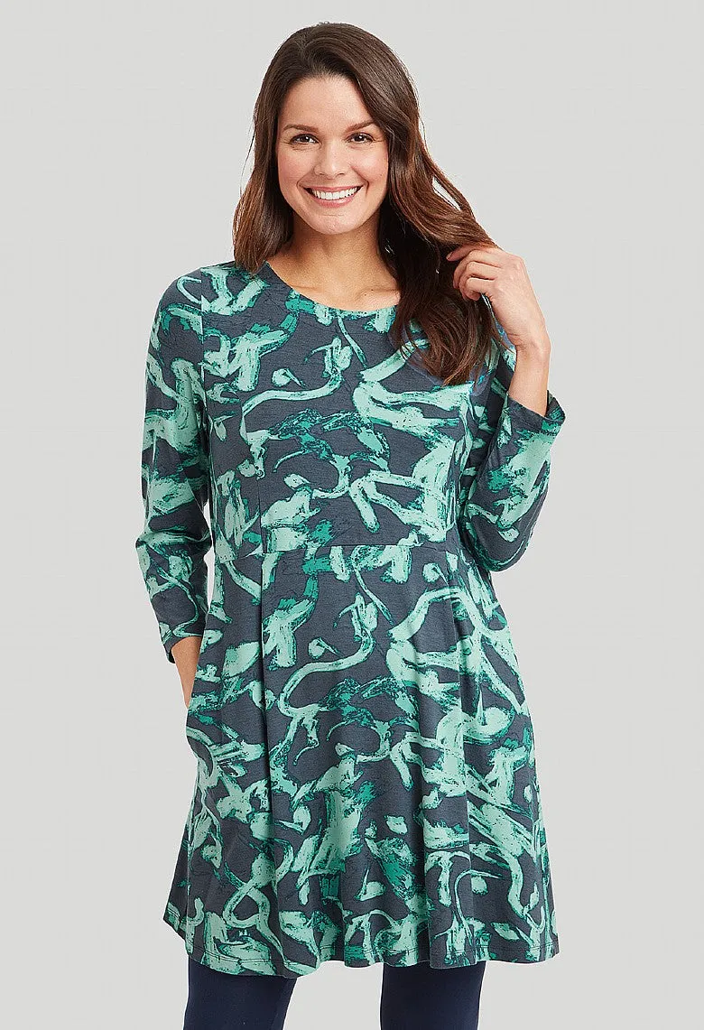 Paint Strokes Flavia Tunic - Blue Mix