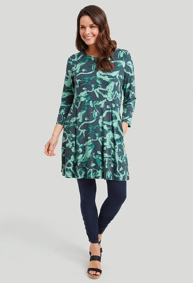 Paint Strokes Flavia Tunic - Blue Mix