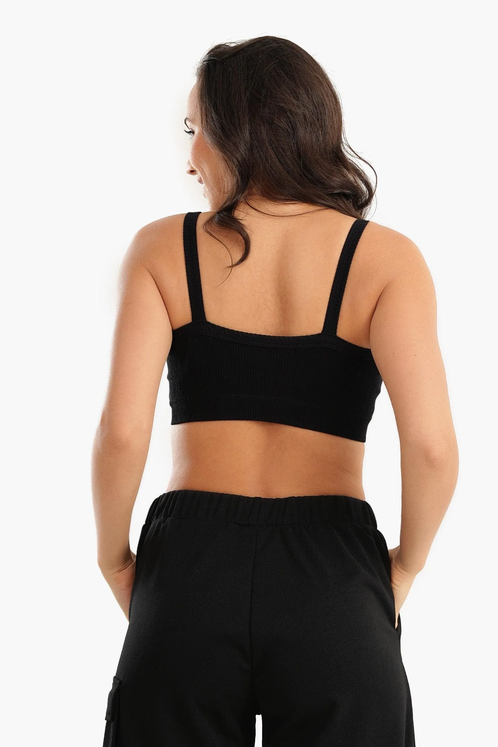 Plunge Neck Crop Top