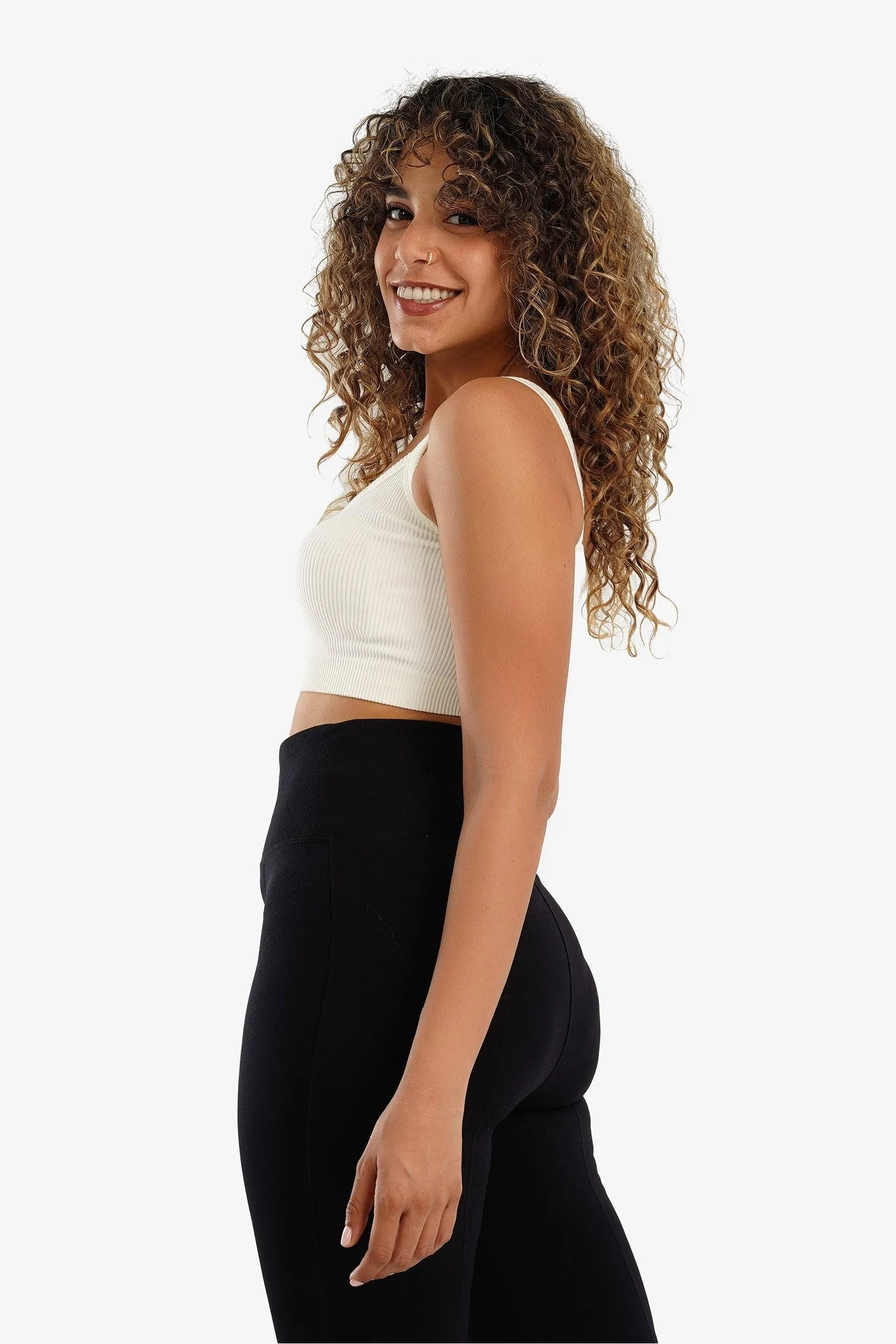 Plunge Neck Crop Top