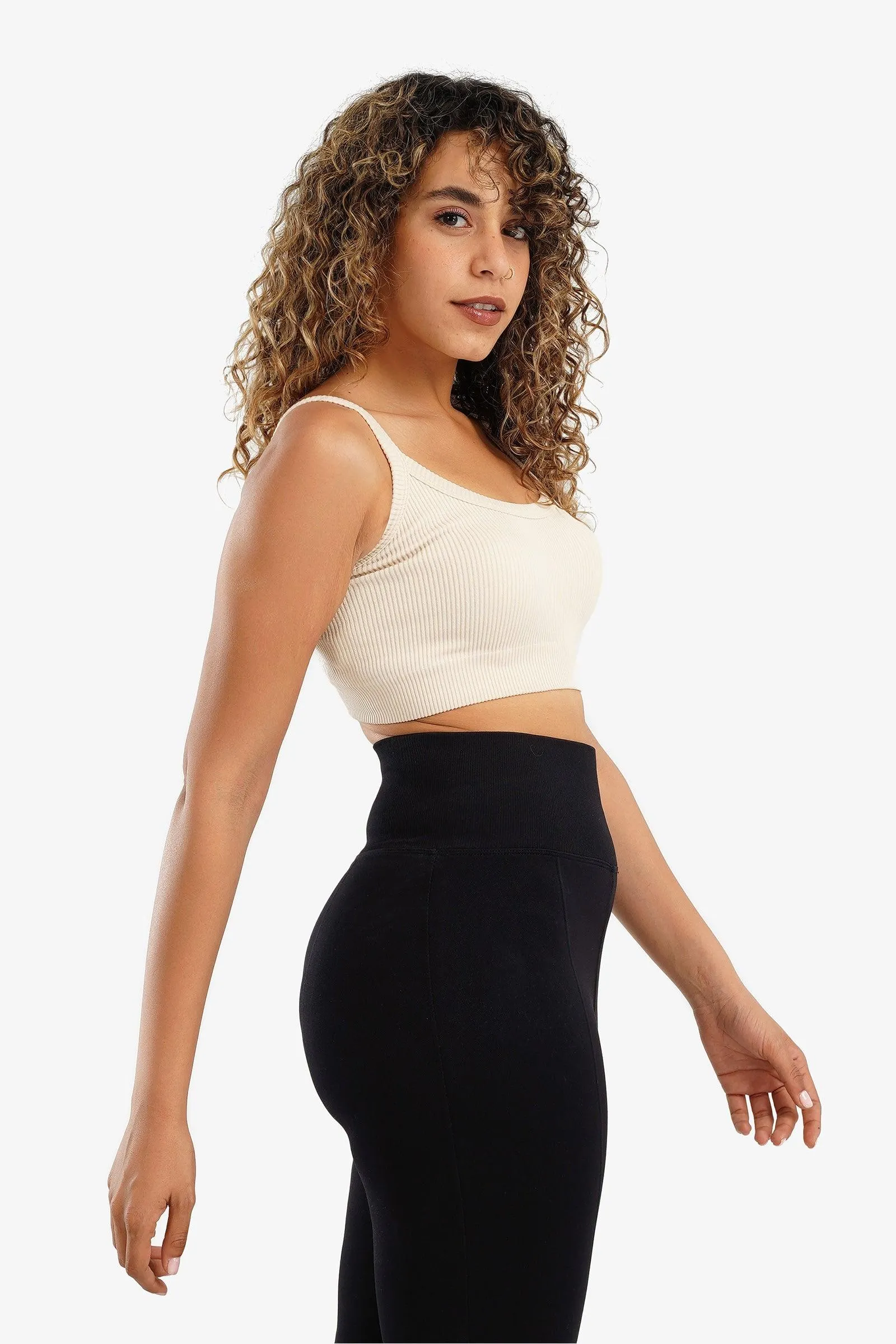 Plunge Neck Crop Top