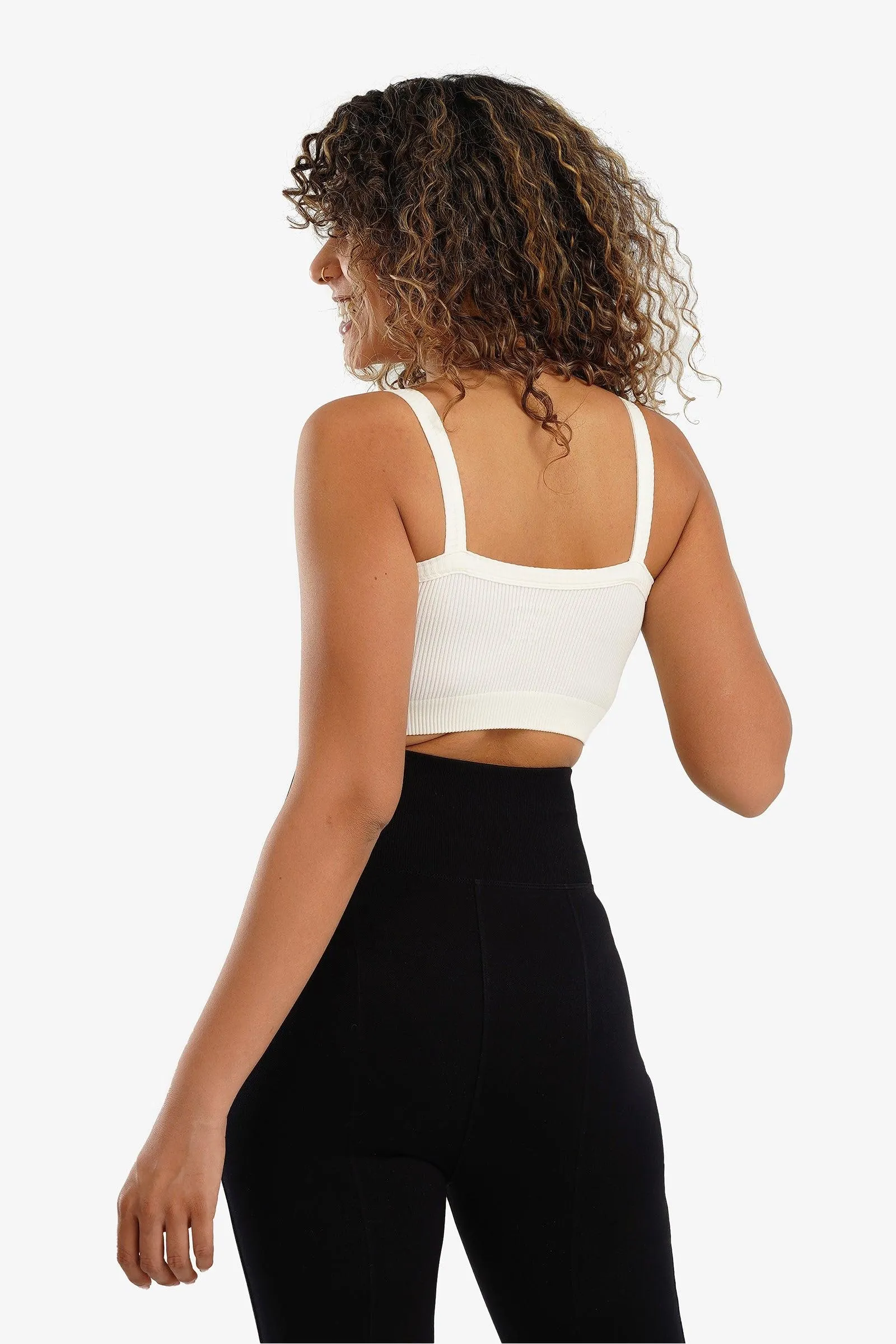 Plunge Neck Crop Top