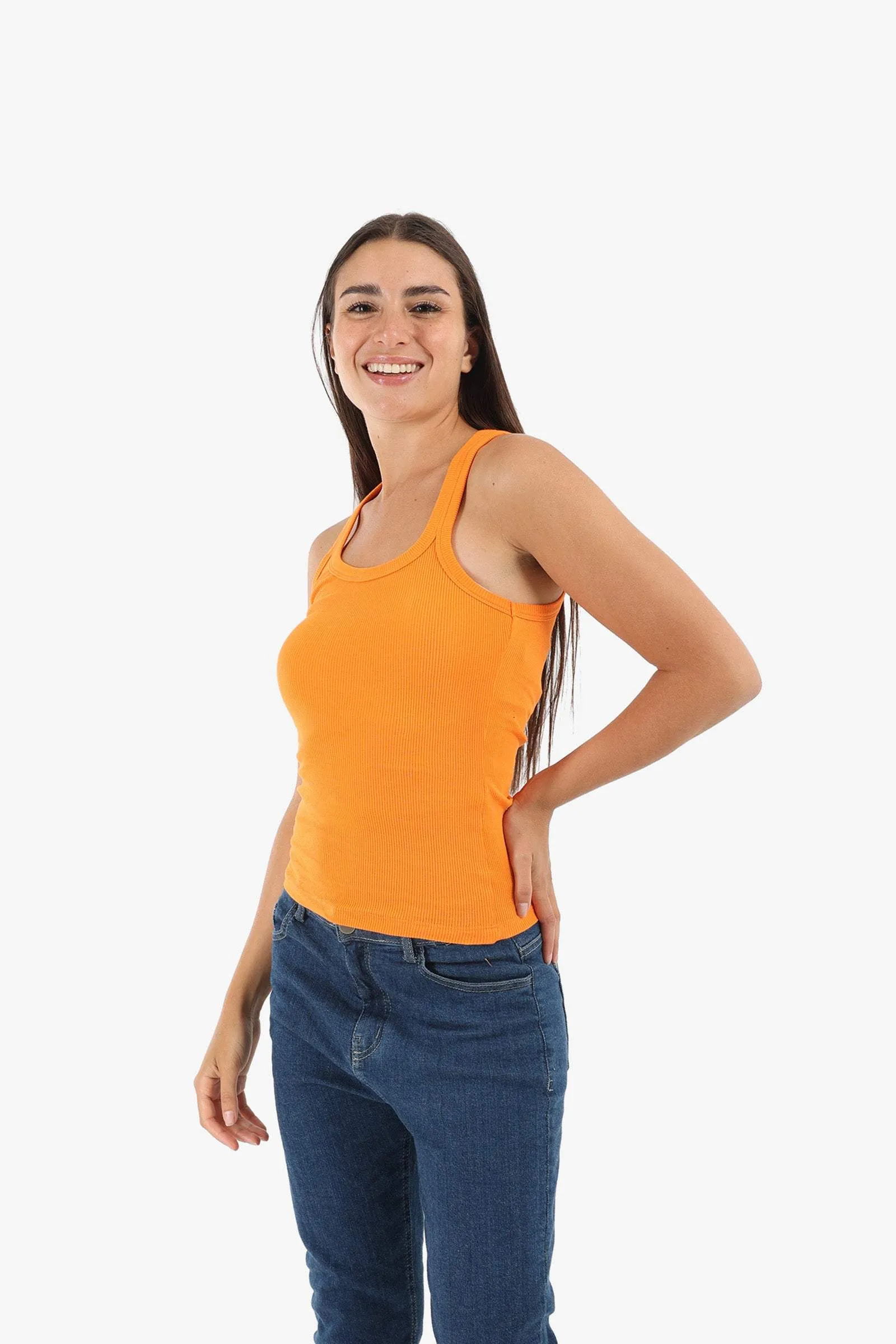 Plunge Round Neck Top