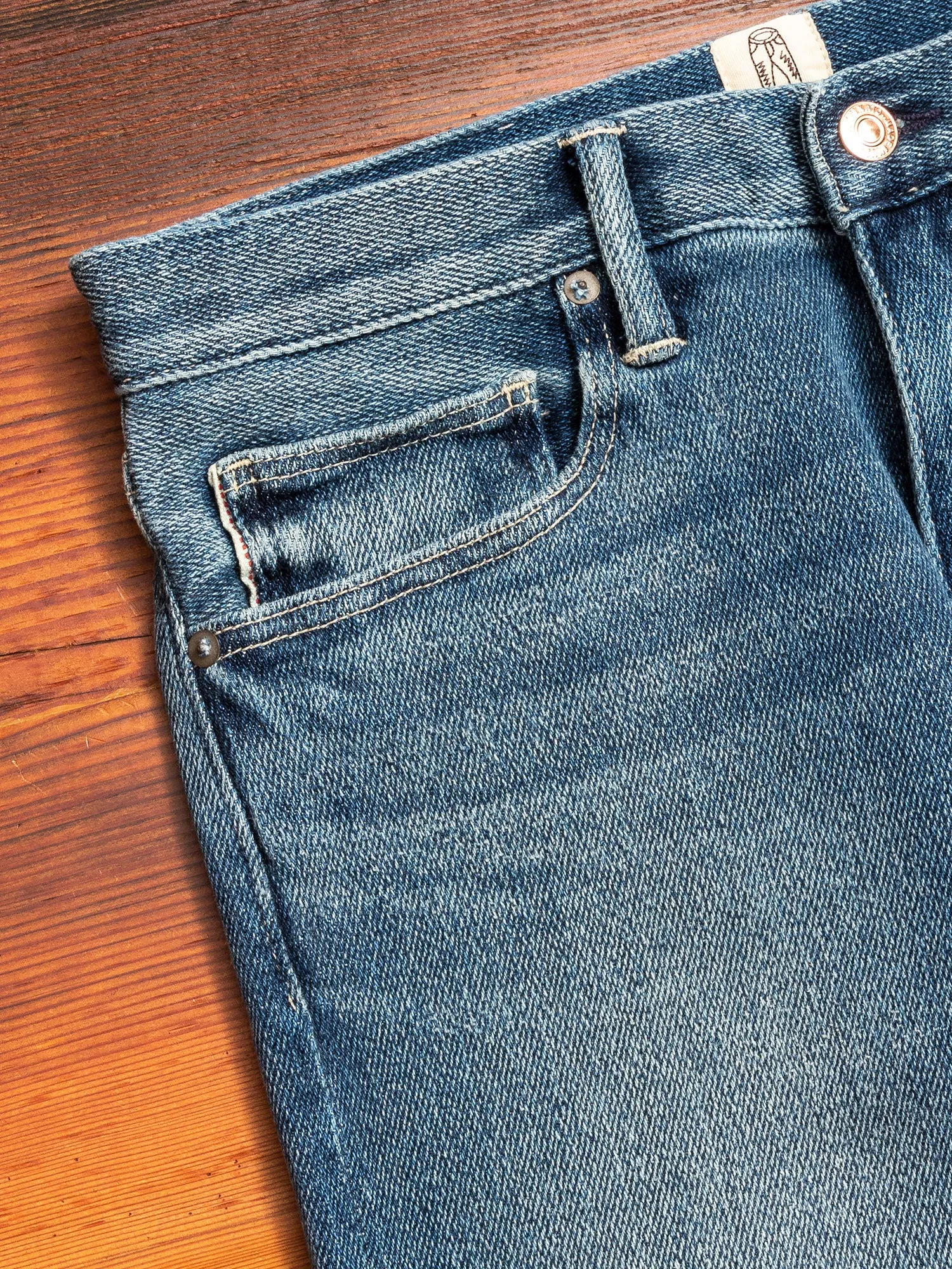 "Joey" 11.5oz Washed Indigo Stretch Selvedge Air Denim - Pen Slim