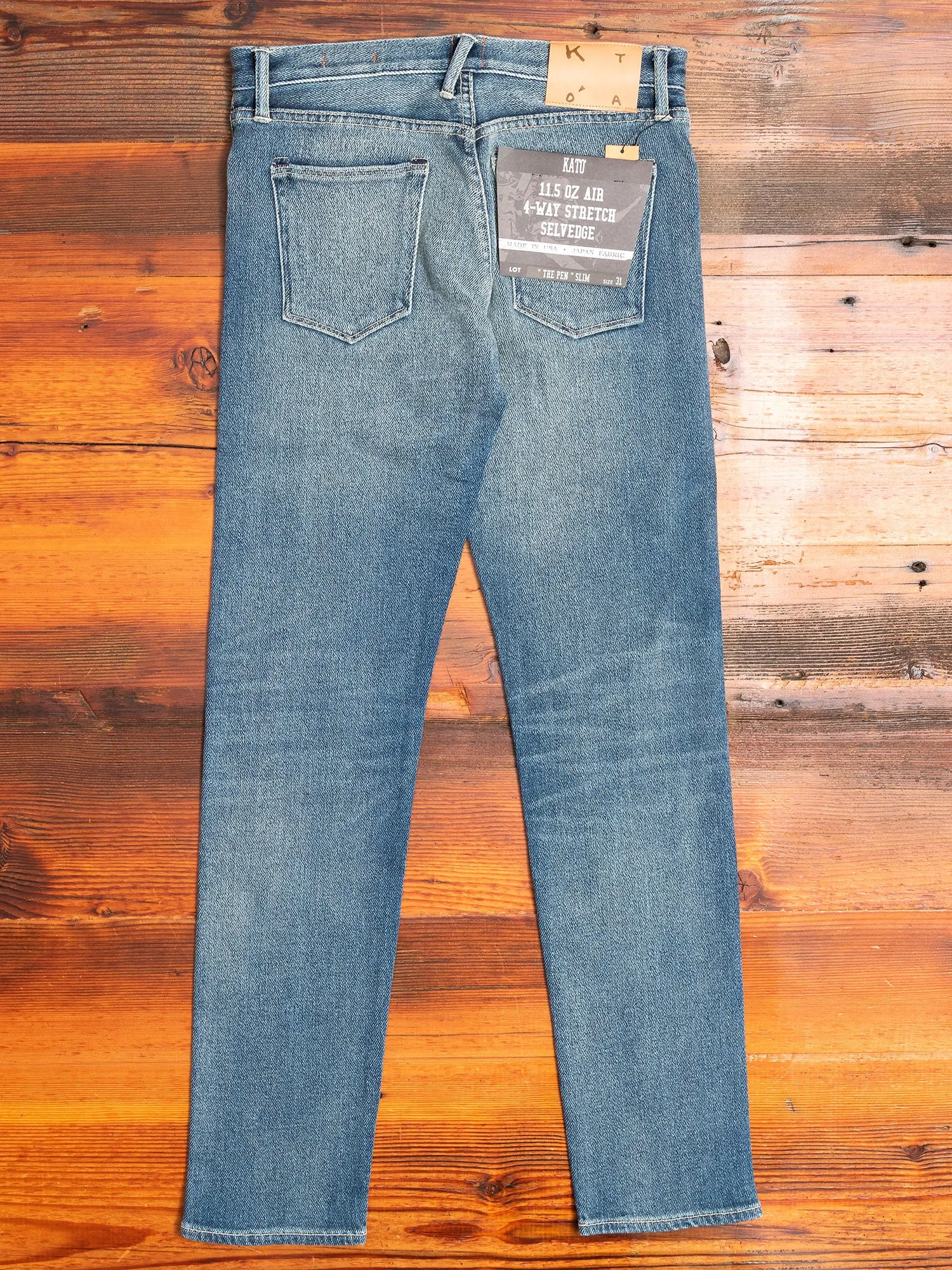 "Joey" 11.5oz Washed Indigo Stretch Selvedge Air Denim - Pen Slim