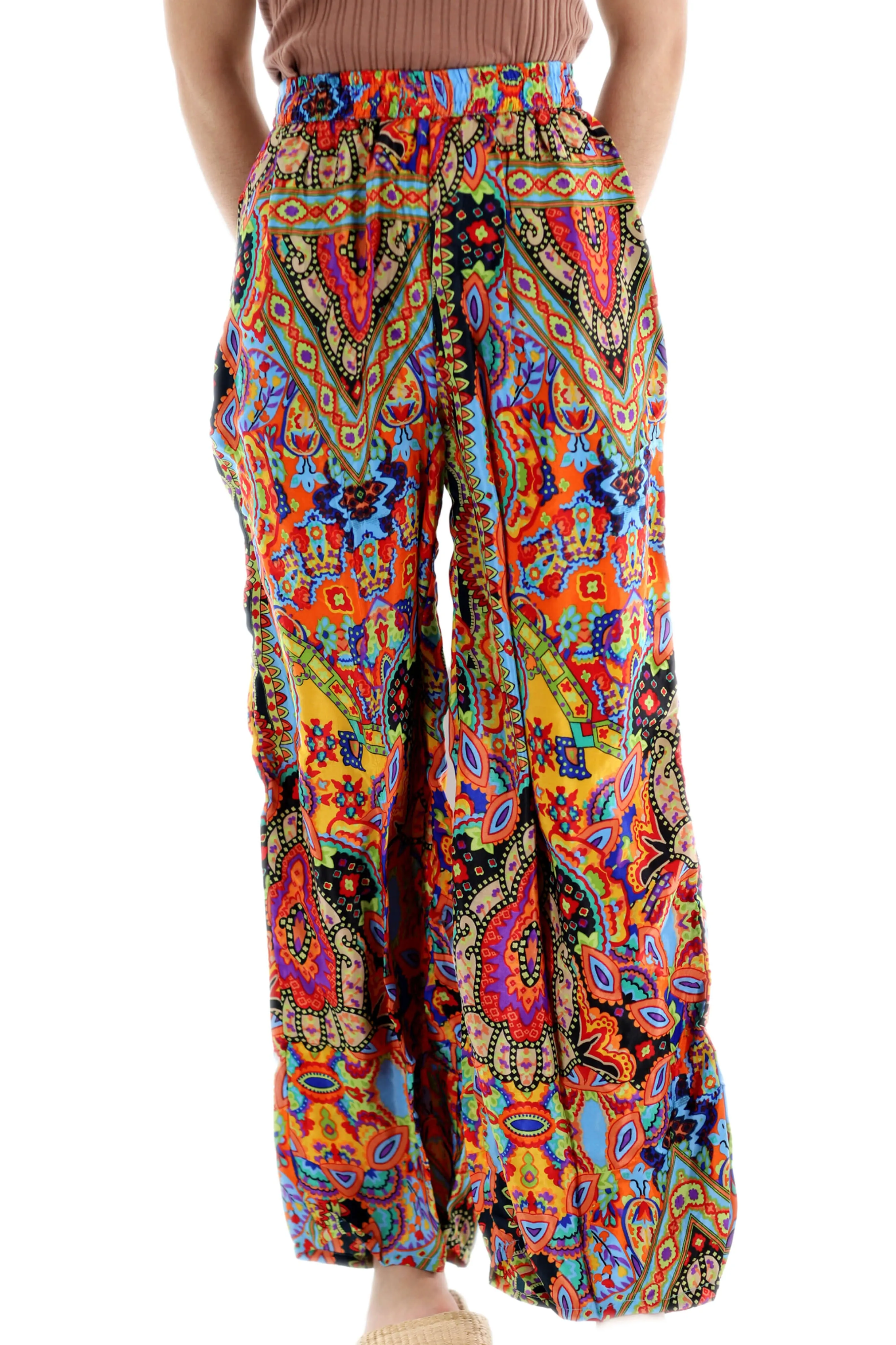 "Pia" Multi-Print Wide Leg Pants