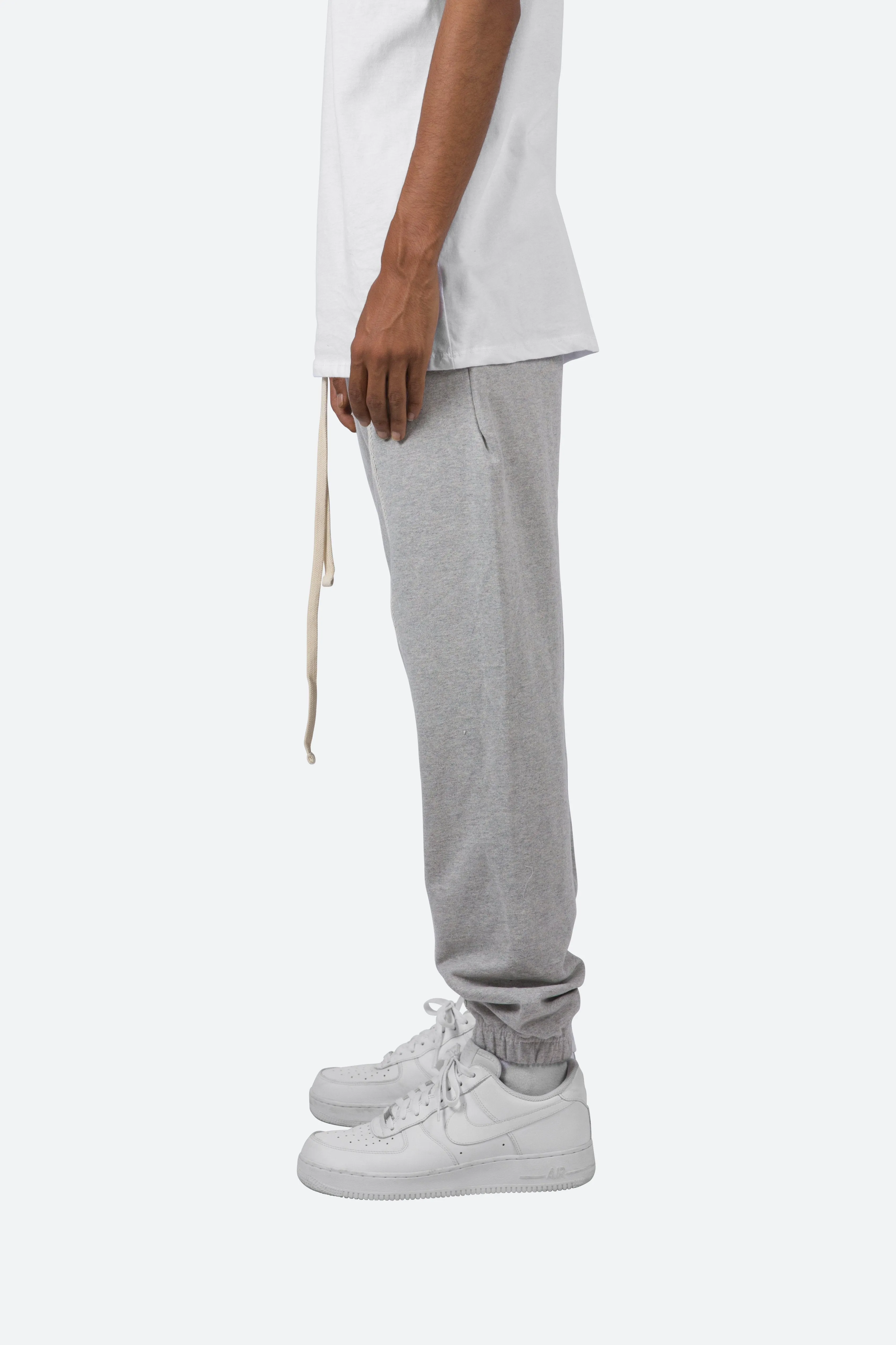 Raw Pleated Sweatpants - Grey