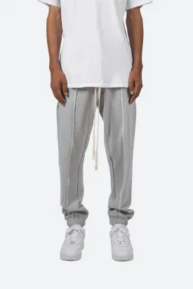 Raw Pleated Sweatpants - Grey