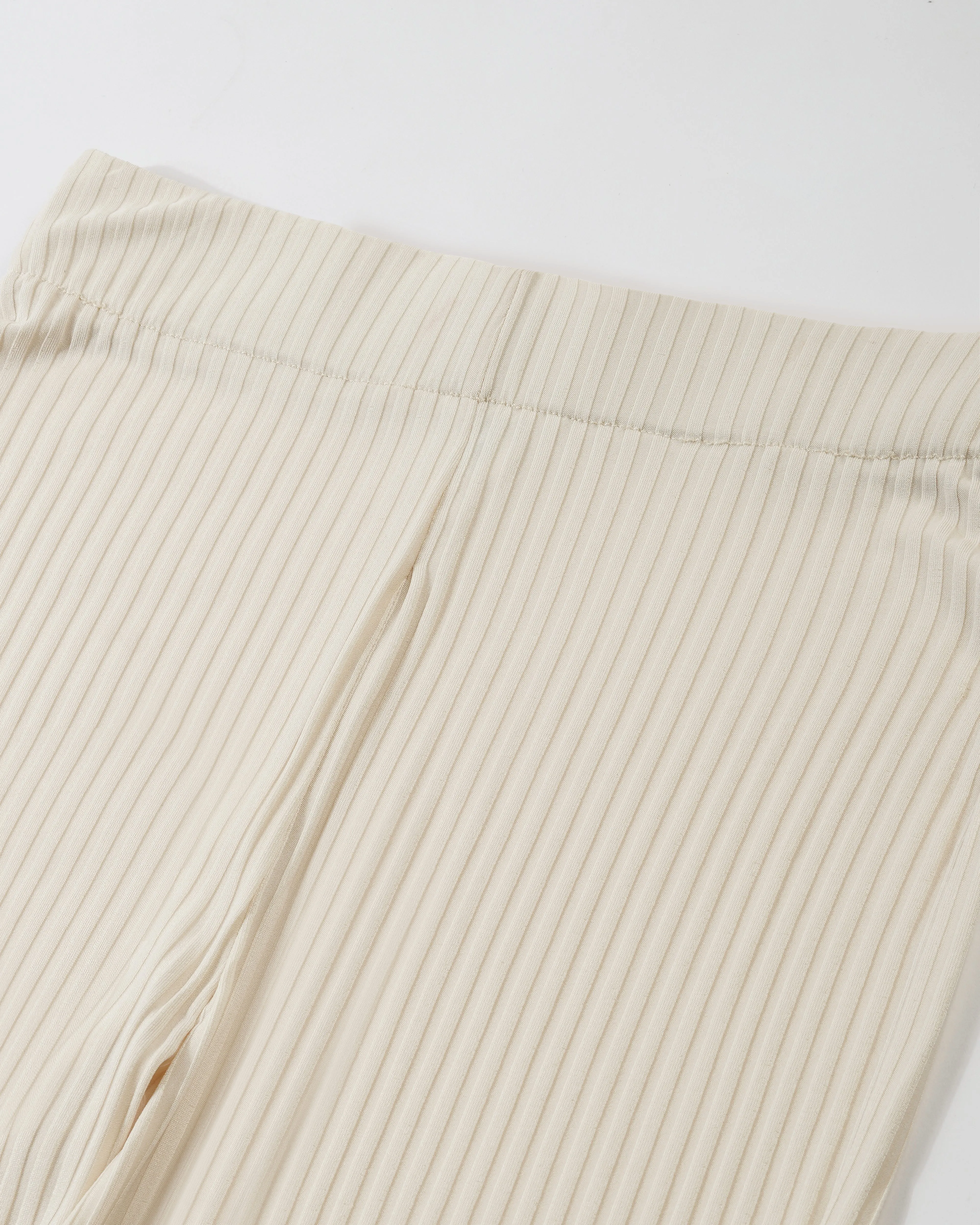 RIBBED FLARED TROUSER