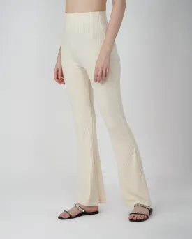 RIBBED FLARED TROUSER