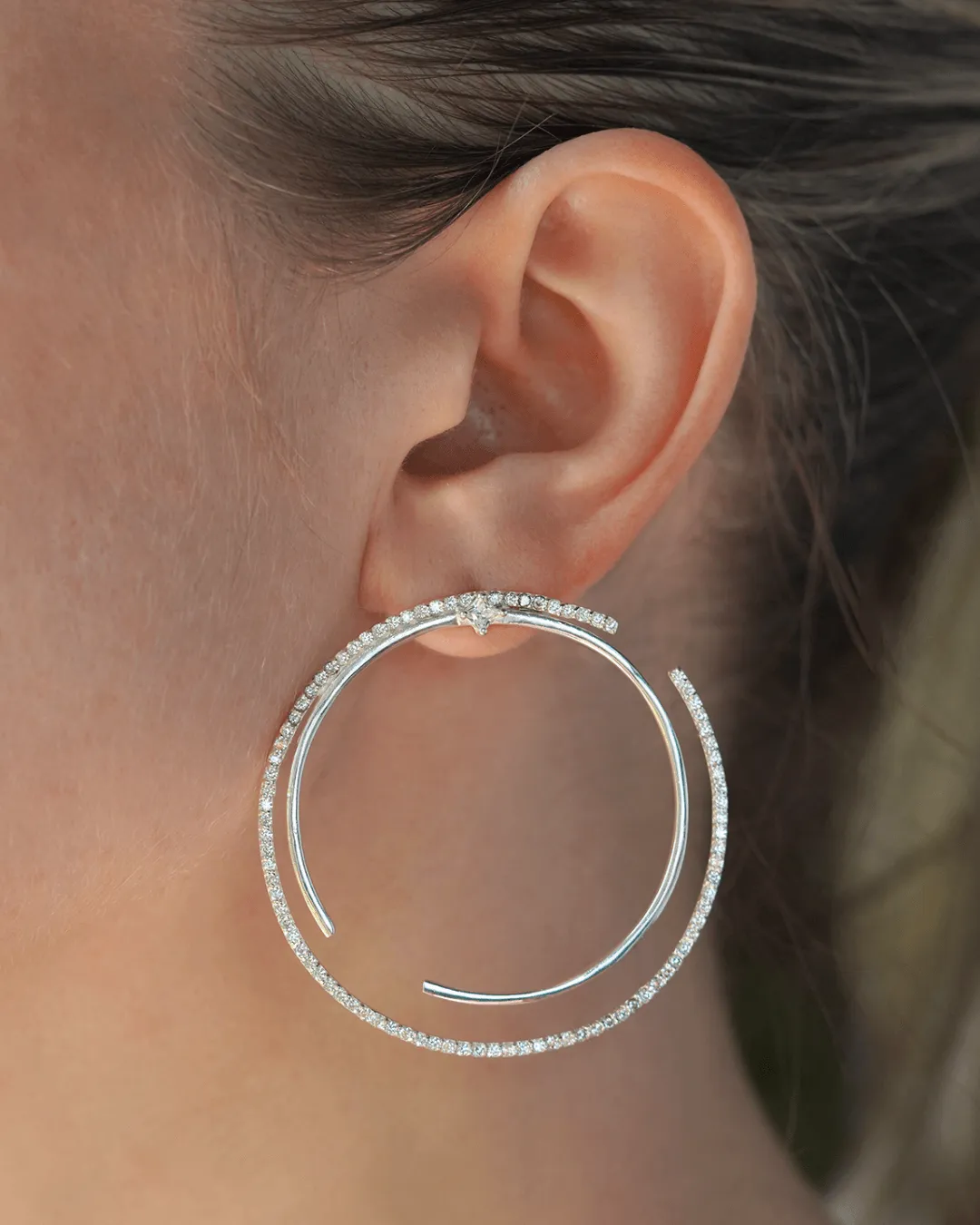 Sacred Circle Silver Earrings