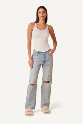 SAMMY SLIM DISTRESSED DENIM JEANS | AZURE