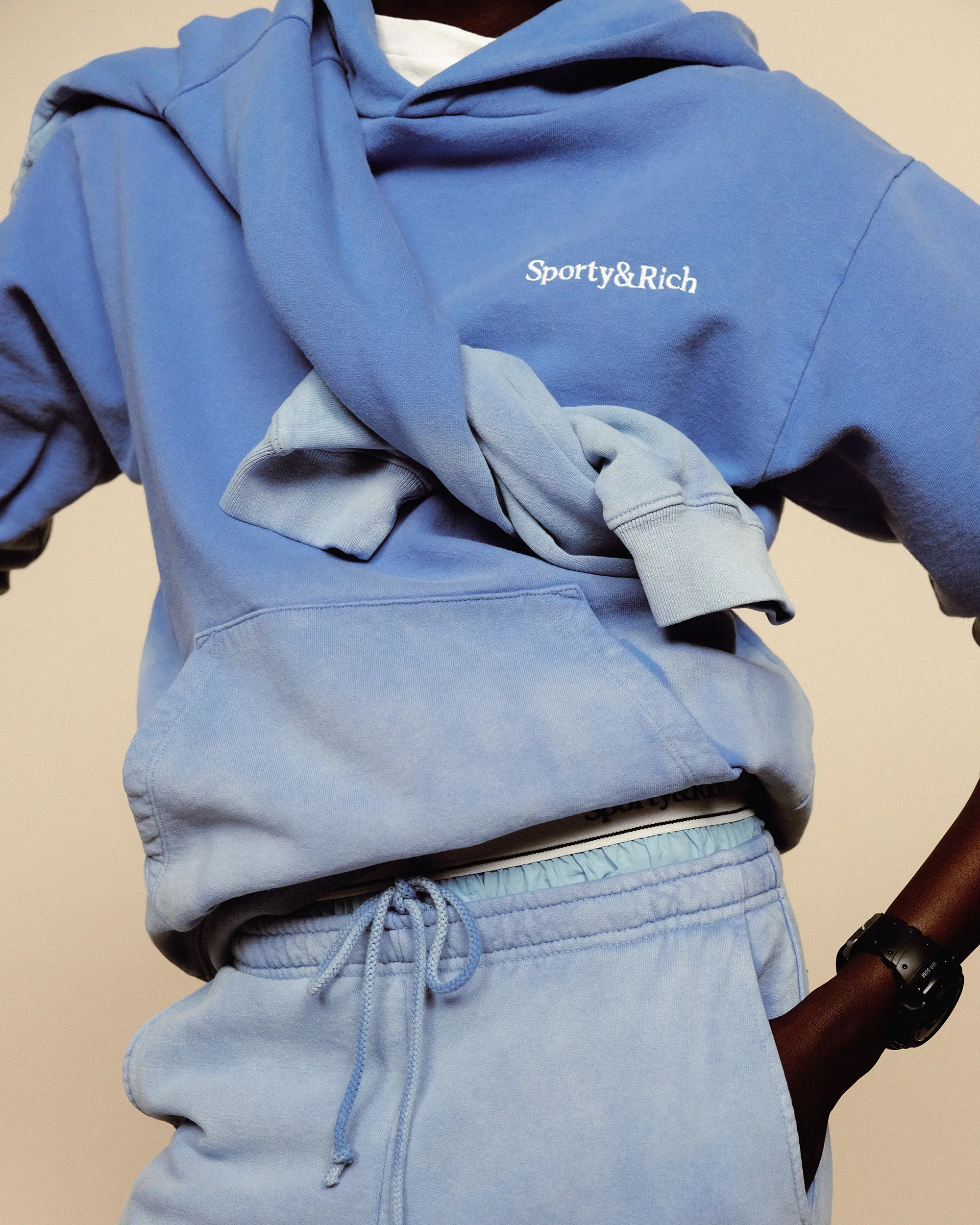 Serif Logo Sweatpant - Dip Dye Blue/White