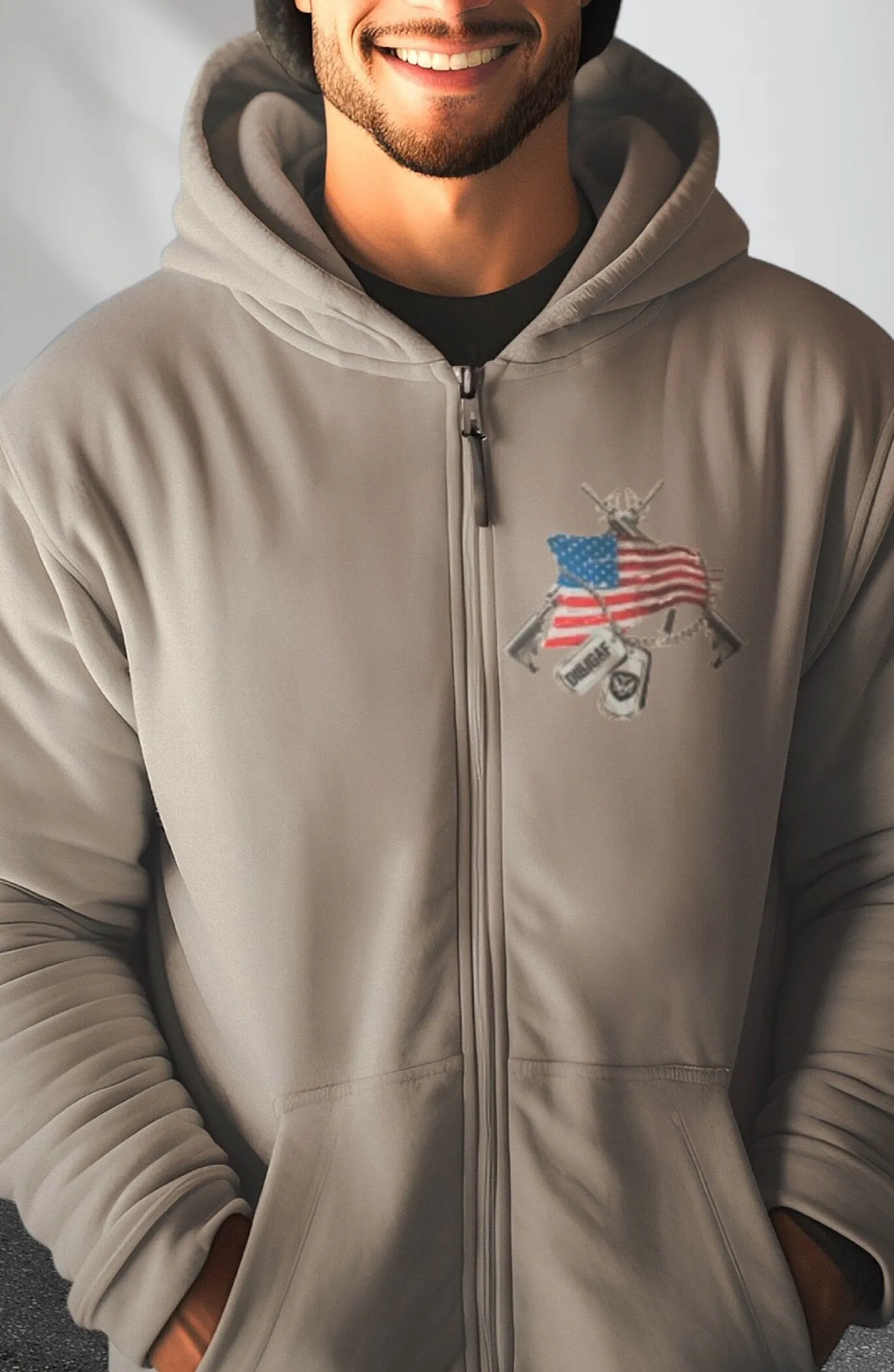 Simple American Warfare Zip Up Hoodie