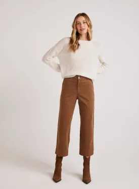 Sofia Wide Leg Crop - Spiced Brown