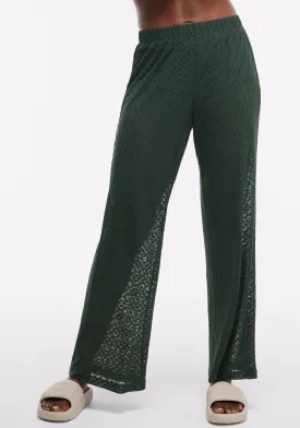 Stretch Crochet Wide Leg Pant