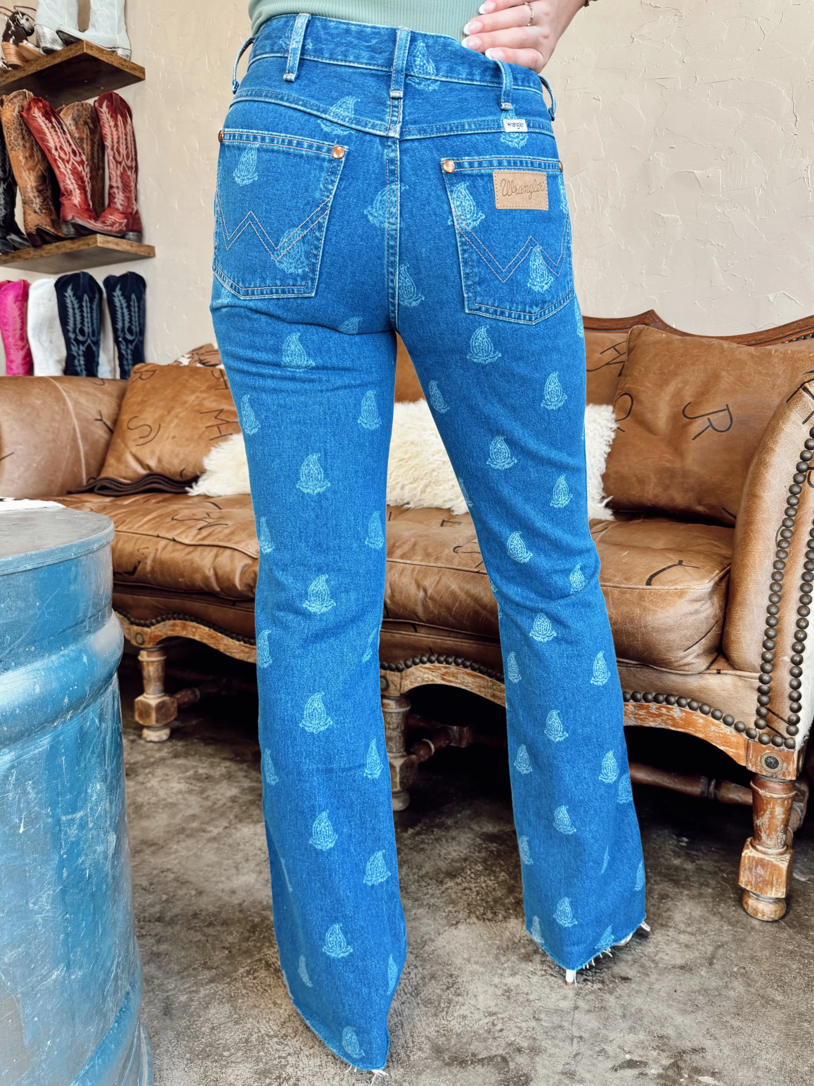 Wrangler Westward Paisley Bootcut Jeans