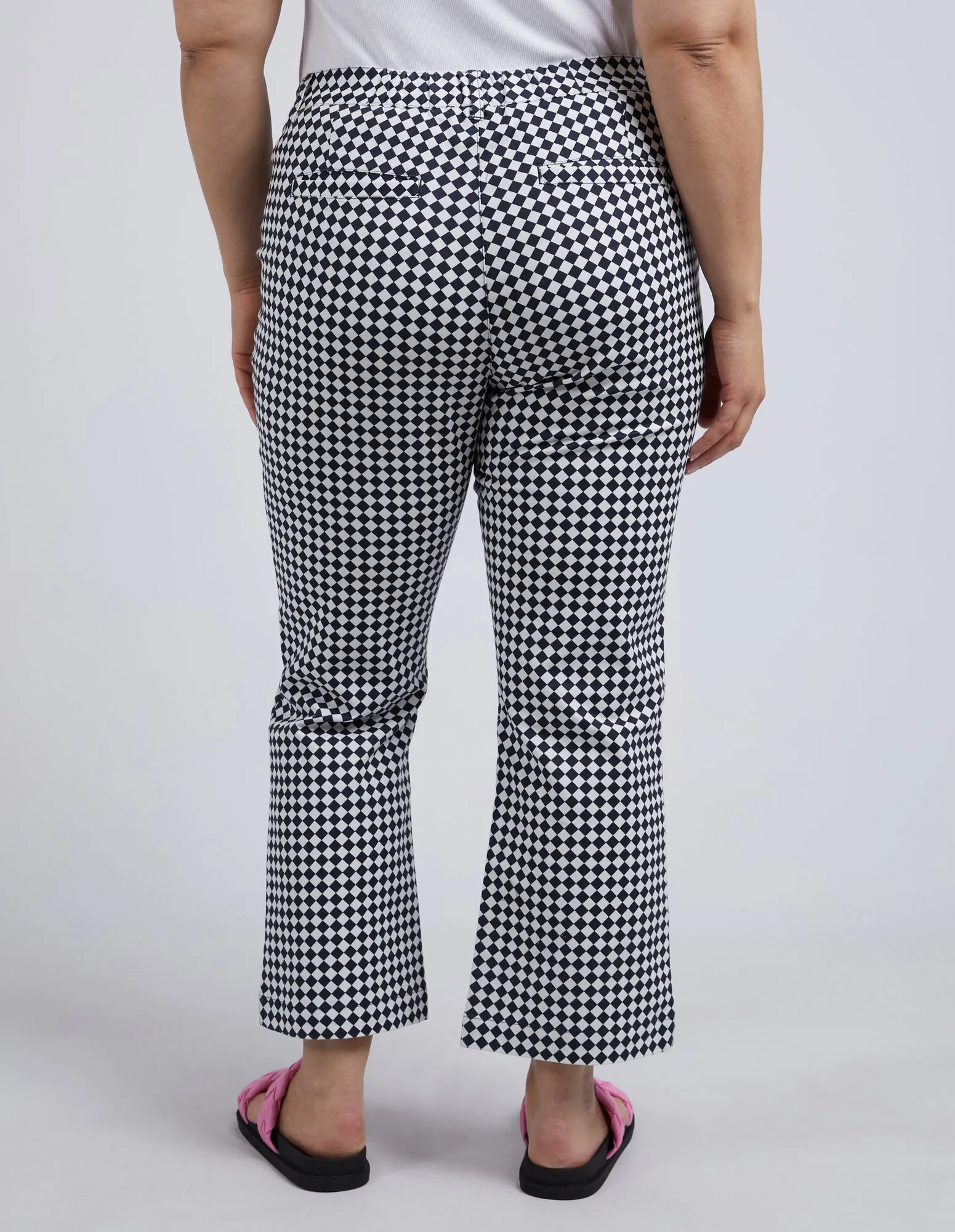 Zest Pant Navy Checkerboard